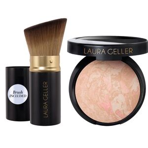 Laura Geller Baked Balance/Brighten Foundation w/ Kabuki Brush & Spackle Primer